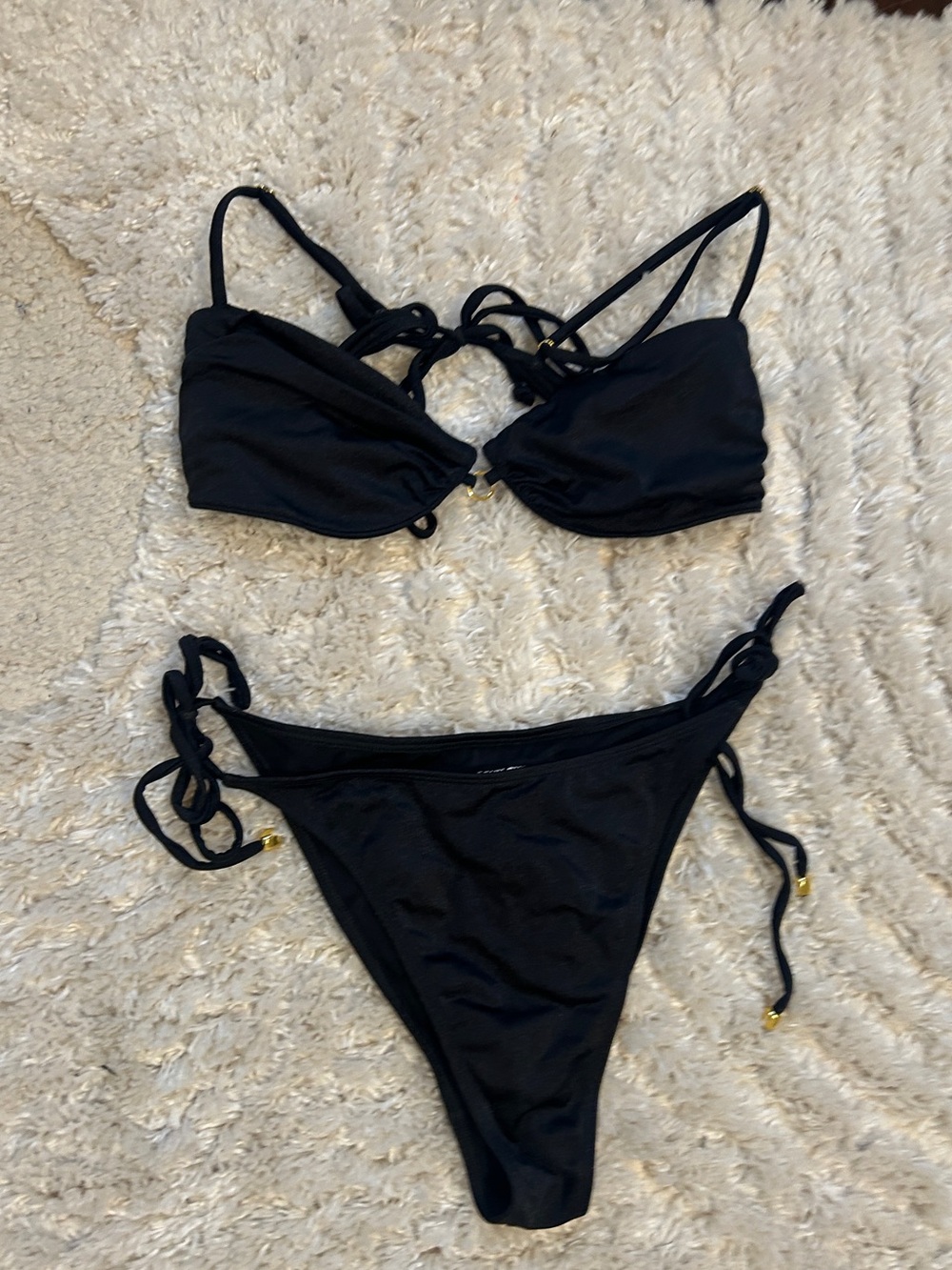 PacSun Black Tie-Side Women’s Bikini Set